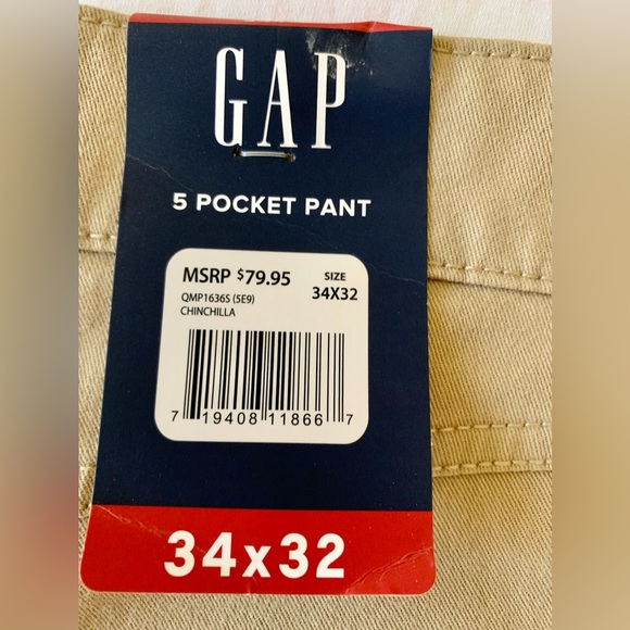 New With Tags Mens Gap 5 Pocket Pants 34x32 Slim Fit Stretch Midnight Blue - Picture 2 of 5